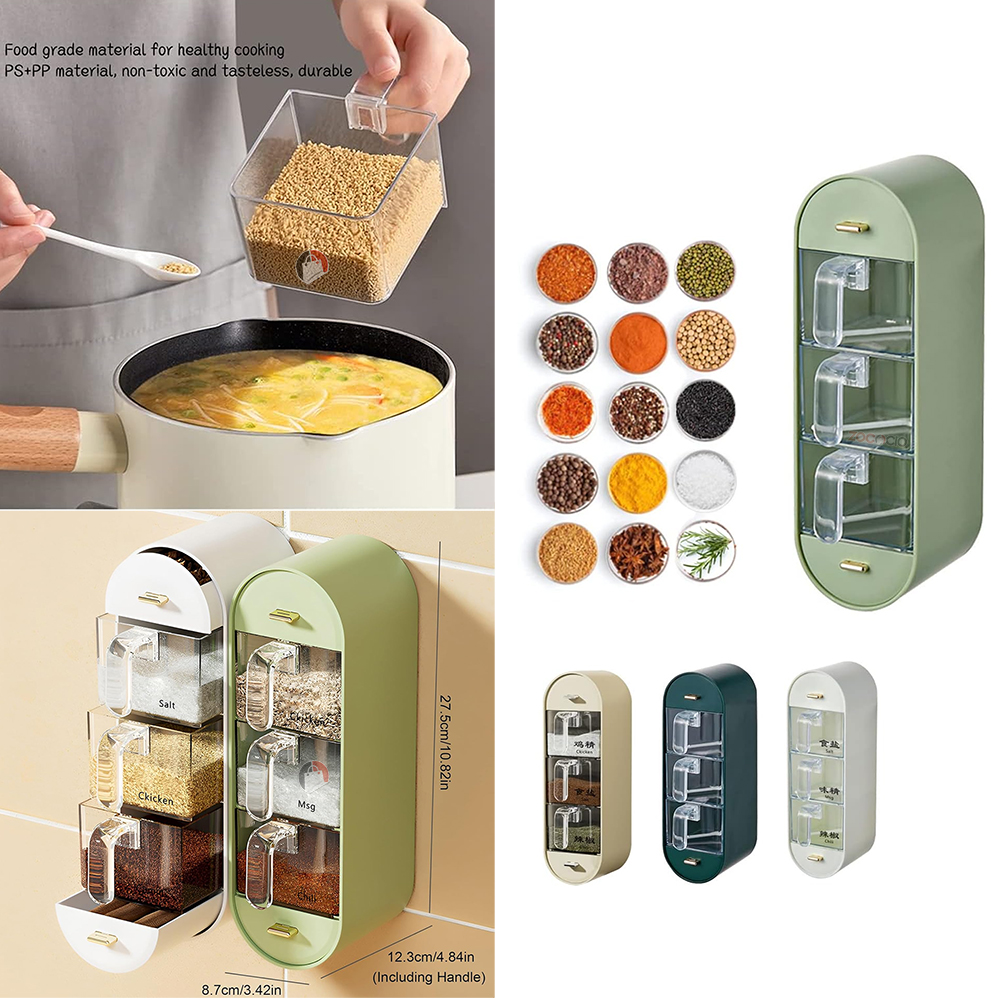 Caja 5 Espacios Para Condimentos Especia